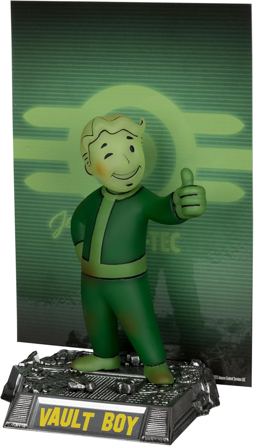 McFarlane Fallout Vault Boy Glow in The Dark Edition Gold Label 5in Posed Figure Toys