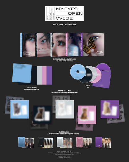 My Eyes Open Vvide - Meovv Version - Random Cover - incl. Photobook, Paper Doll Kit + Photocard