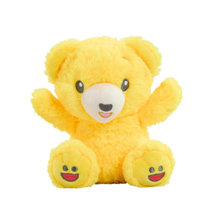 Mood Bears® Happy Bear (Mini) – Soft Yellow Teddy Bear for Kids & Adults, Cute Plush Toy for Birthday, Love & Positivity