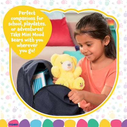 Mood Bears® Happy Bear (Mini) – Soft Yellow Teddy Bear for Kids & Adults, Cute Plush Toy for Birthday, Love & Positivity