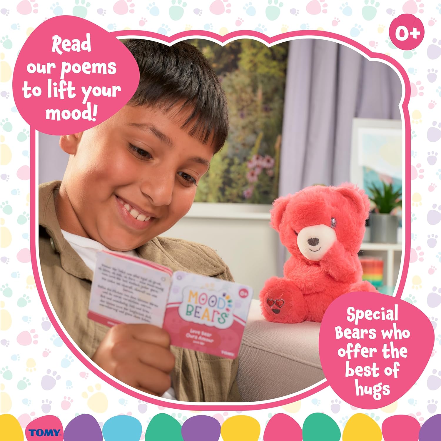 Mood Bears® Love Bear (Mini) – Vibrant Red Teddy Bear for Kids & Adults, Emotional Support Plush for Connection & Comfort