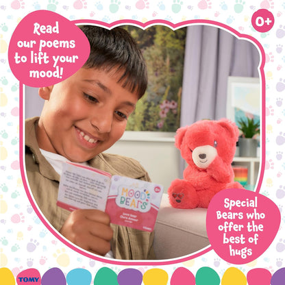 Mood Bears® Love Bear (Mini) – Vibrant Red Teddy Bear for Kids & Adults, Emotional Support Plush for Connection & Comfort