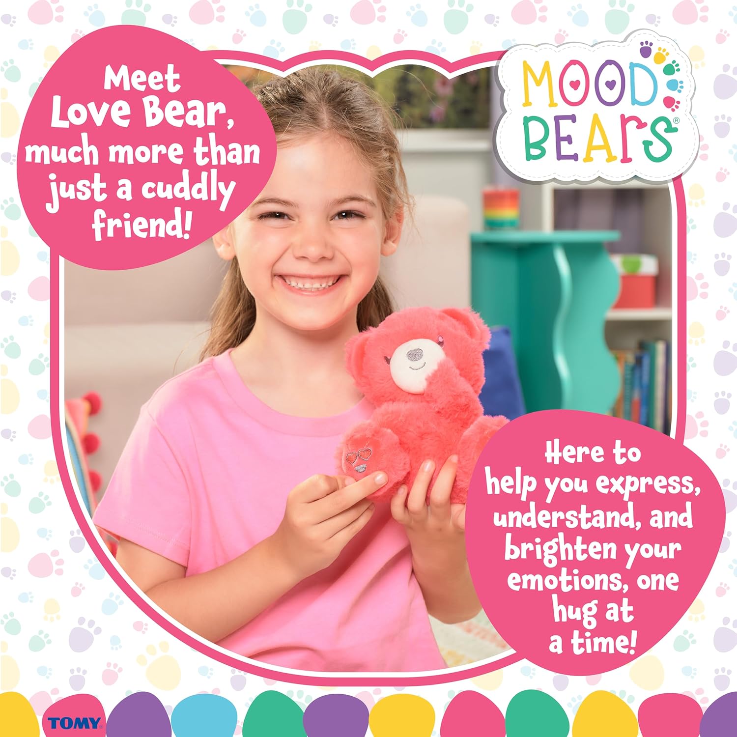 Mood Bears® Love Bear (Mini) – Vibrant Red Teddy Bear for Kids & Adults, Emotional Support Plush for Connection & Comfort