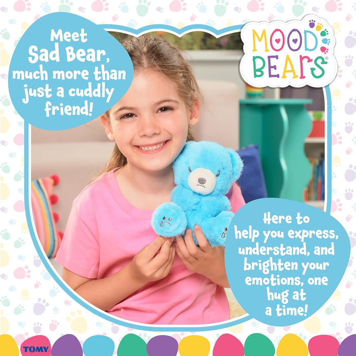 Mood Bears® Sad Bear (Mini) – Light Blue Teddy Bear for Kids & Adults, Emotional Support Plush for Comfort & Well-Being