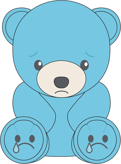 Mood Bears® Sad Bear (Mini) – Light Blue Teddy Bear for Kids & Adults, Emotional Support Plush for Comfort & Well-Being