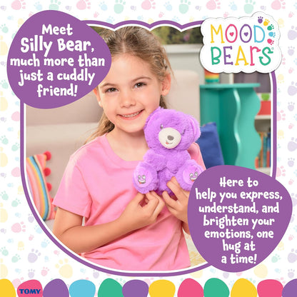 Mood Bears® Silly Bear (Mini) – Purple Teddy Bear for Kids & Adults, Emotional Support Plush for Lightening Moods & Sharing Laughter