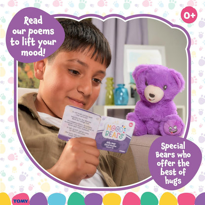 Mood Bears® Silly Bear (Mini) – Purple Teddy Bear for Kids & Adults, Emotional Support Plush for Lightening Moods & Sharing Laughter