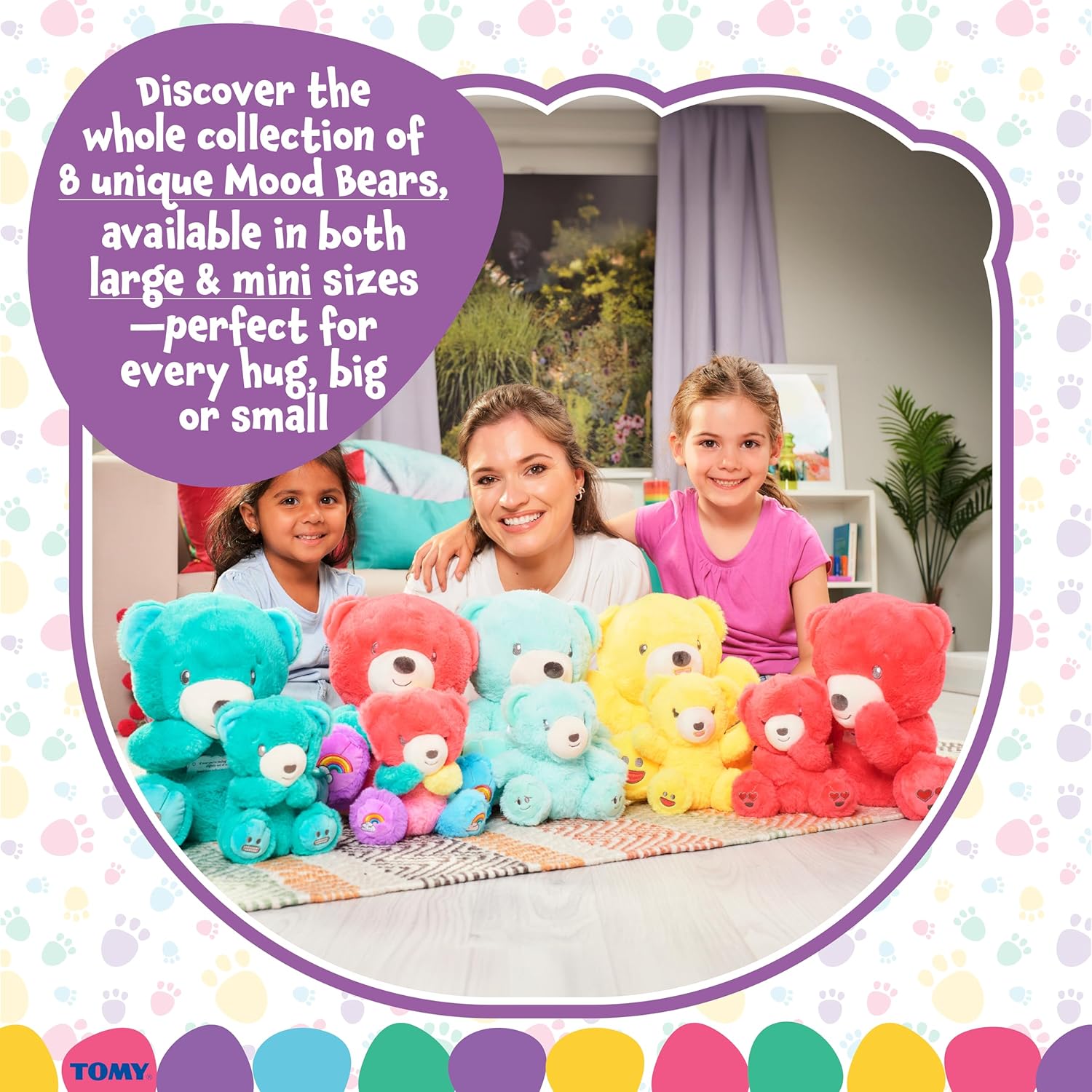 Mood Bears® Silly Bear (Mini) – Purple Teddy Bear for Kids & Adults, Emotional Support Plush for Lightening Moods & Sharing Laughter