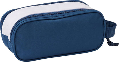 Safta Real Madrid 3D – Double 3D Pencil Case, Children's Pencil Case, Ideal for School Ages, Comfortable and Versatile, Quality and Resistance, 21 x 6 x 8 cm, Black/White, M, Casual