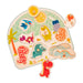 B. Toys BX1818GZ B.Toys Stomping steekpuzzel Dinos van hout, kleurrijk, 8 puzzelstukjes, 26 x 2,3 x 23,5 cm, geschikt voor kinderen vanaf 18 maanden - 45578, meerkleurig