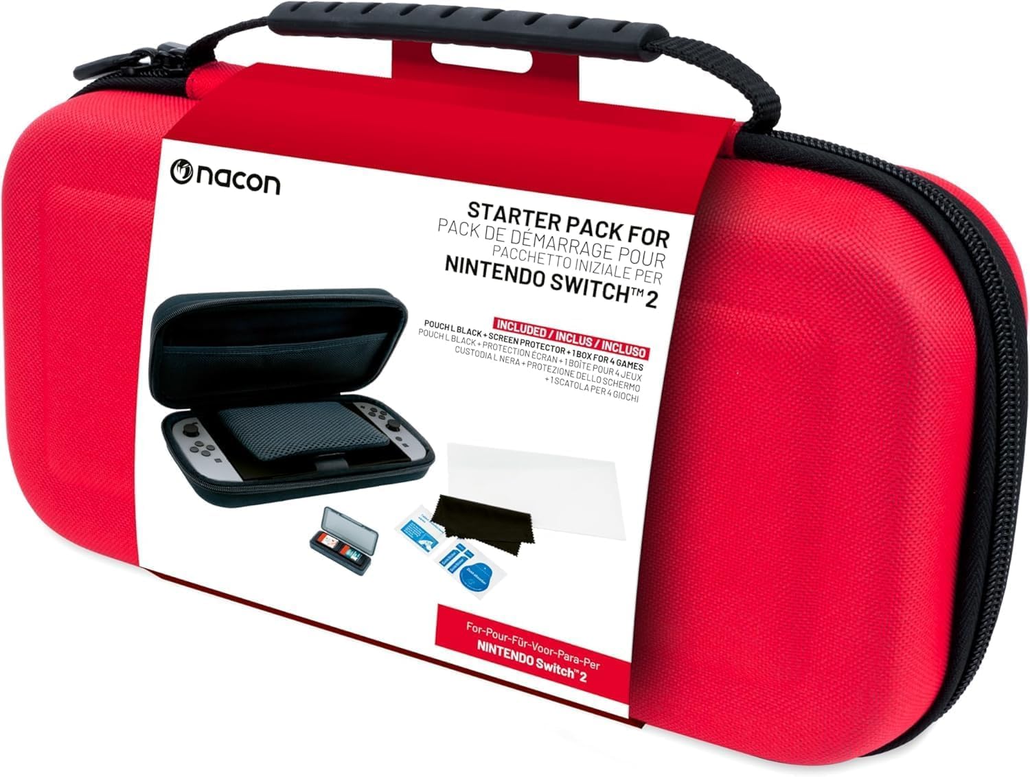 Nintendo Switch 2 - Nacon Beschermhoes Starter Pack (Red) (Switch2)