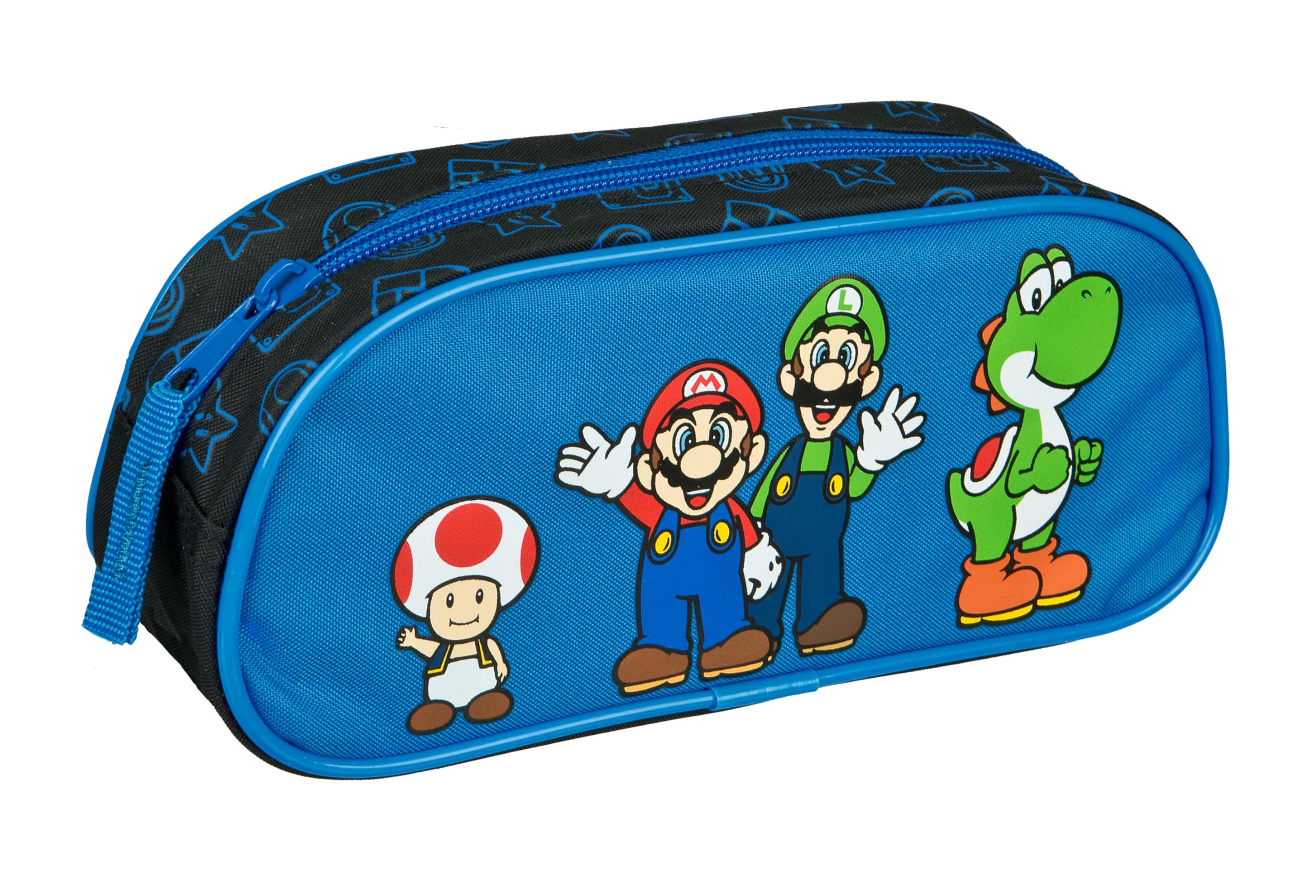 Undercover - Etui Super Mario Blauw met Rits