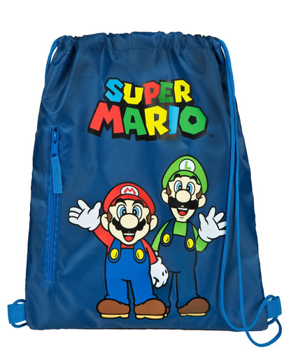 Undercover Super Mario Turnbeutel für Kinder, 38x33 cm, Sport und Schule, ab 3 Jahre
