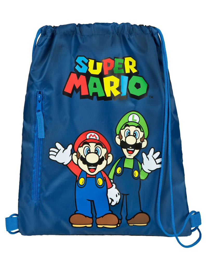 Undercover Super Mario Turnbeutel für Kinder, 38x33 cm, Sport und Schule, ab 3 Jahre