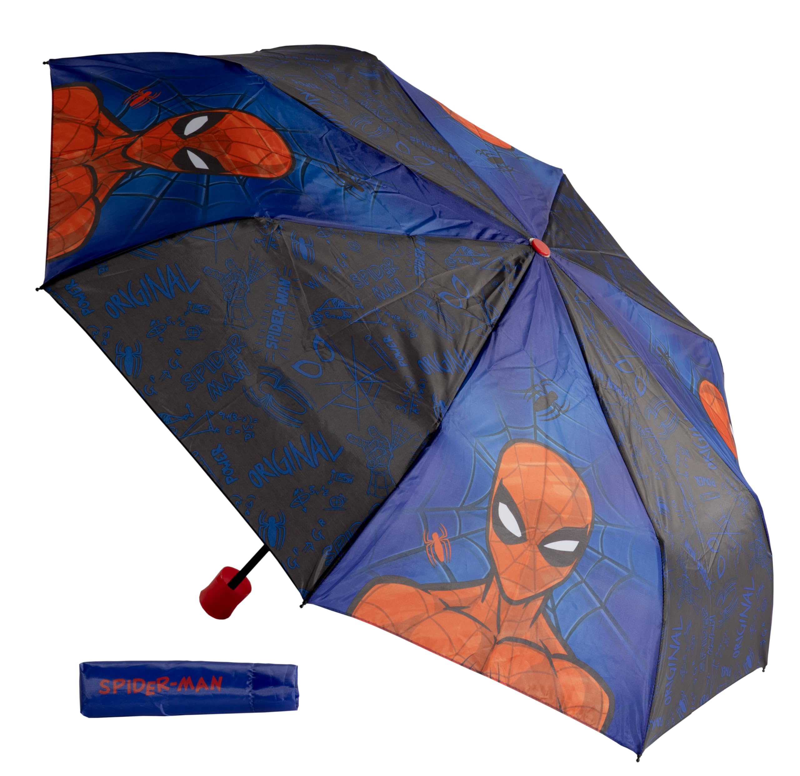 Undercover - faltbarer Regenschirm – Taschenschirm mit Schutzhülle - 94 cm Durchmesser - Leichtgewicht und ideal für Kinderhände