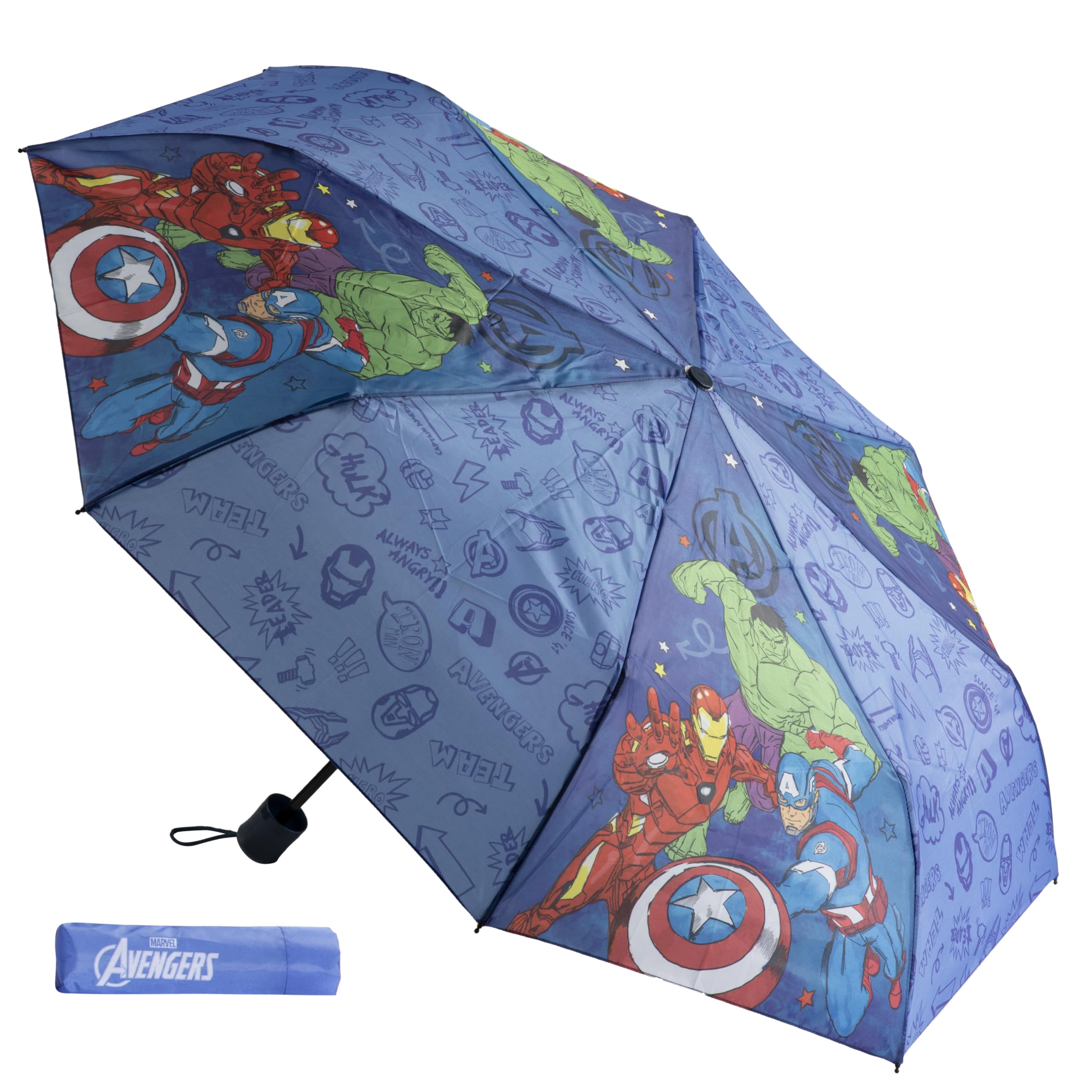 Undercover - Foldable Umbrella - Pocket Umbrella with Protective Cover - 94 cm Diameter - Lightweight and Ideal for Children's Hands