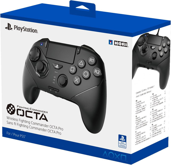 HORI Wireless Fighting Commander OCTA Pro - Tournament Grade Fightpad for PlayStation 5 and Windows 11/10 - Officially Licensed by Sony