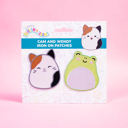 Squishmallows Iron on Patches Cam The Cat & Wendy The Frog. Cute Patches Perfect for customising Clothing & Bags. Kawaii Patches.