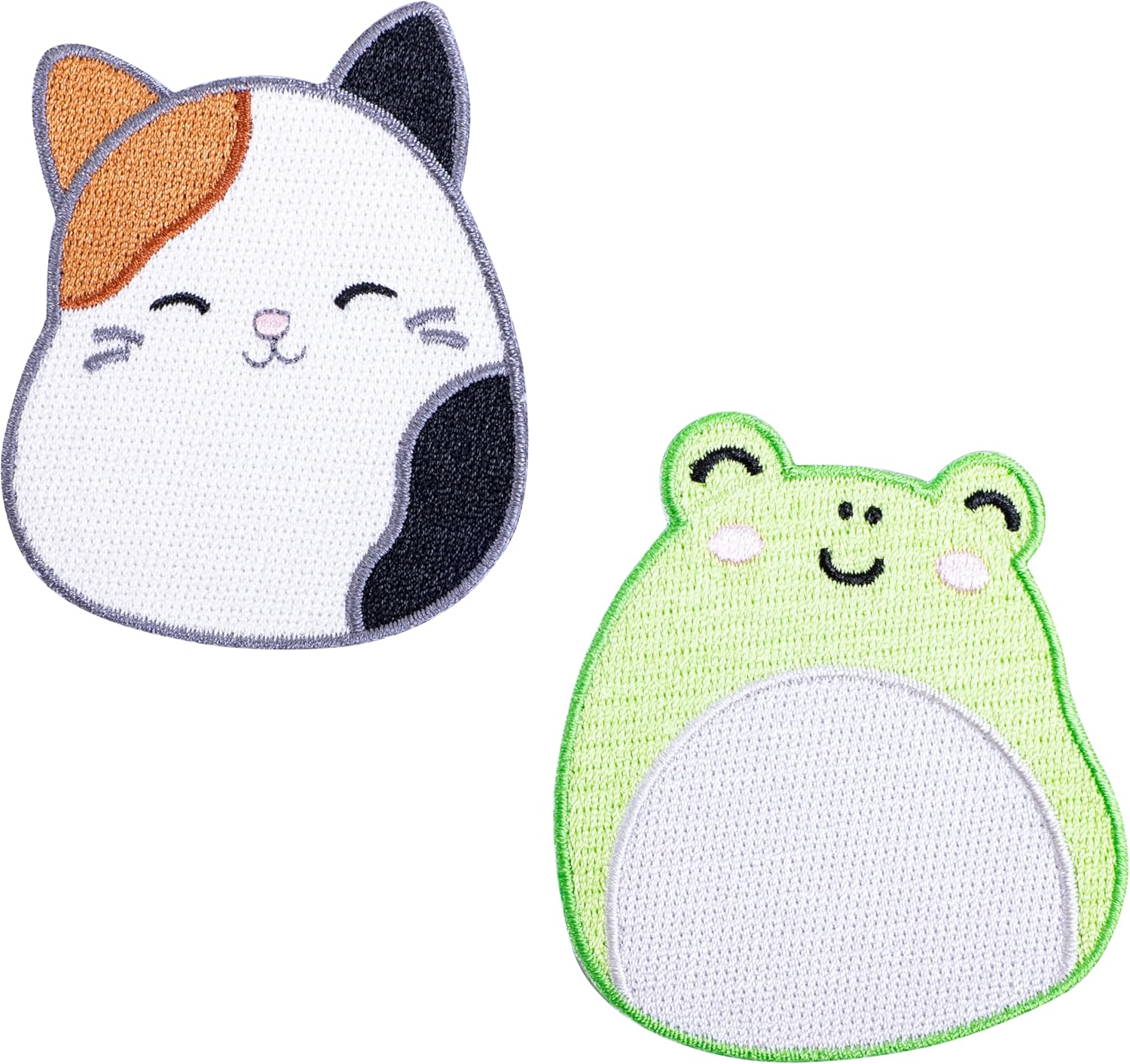 Squishmallows Iron on Patches Cam The Cat & Wendy The Frog. Cute Patches Perfect for customising Clothing & Bags. Kawaii Patches.