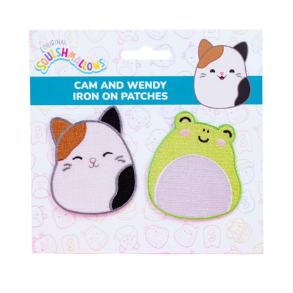 Squishmallows Iron on Patches Cam The Cat & Wendy The Frog. Cute Patches Perfect for customising Clothing & Bags. Kawaii Patches.