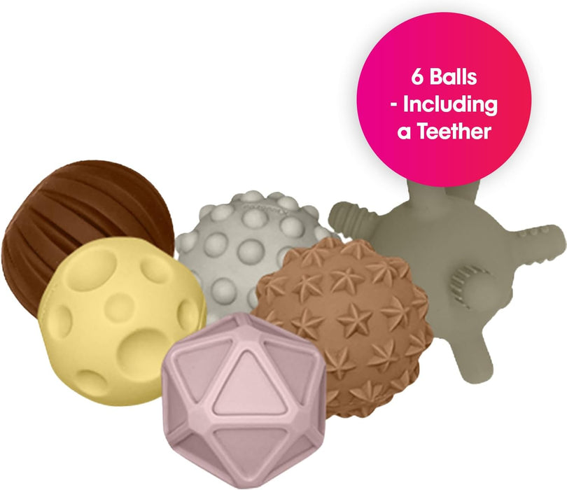 Edushape Sensorische ballen voor baby's, levendige en kleurrijke babyballen en unieke babybal, verbeteren de grove motorische vaardigheden voor kinderen vanaf 6 maanden