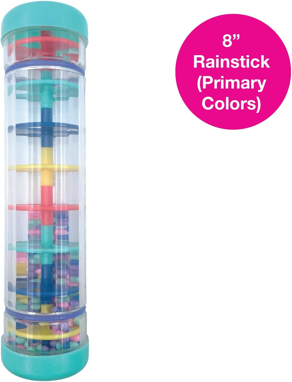 Edushape - Barra antipioggia da 20,3 cm, giocattolo per bambini, tubi sensoriali, strumenti musicali, giocattolo per la pioggia per bambini per lenire i suoni della pioggia, giocattoli perfetti per il