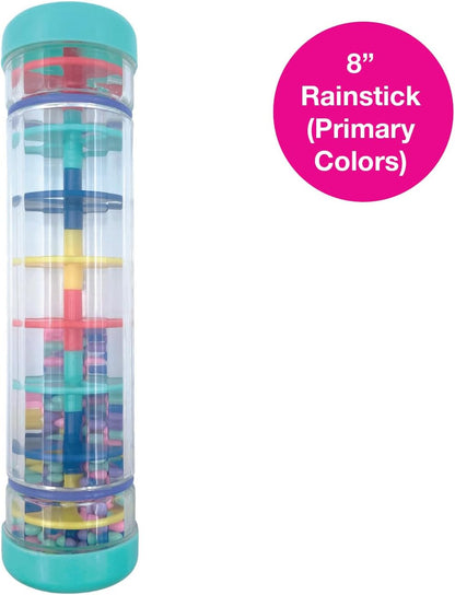 Edushape - Barra antipioggia da 20,3 cm, giocattolo per bambini, tubi sensoriali, strumenti musicali, giocattolo per la pioggia per bambini per lenire i suoni della pioggia, giocattoli perfetti per il