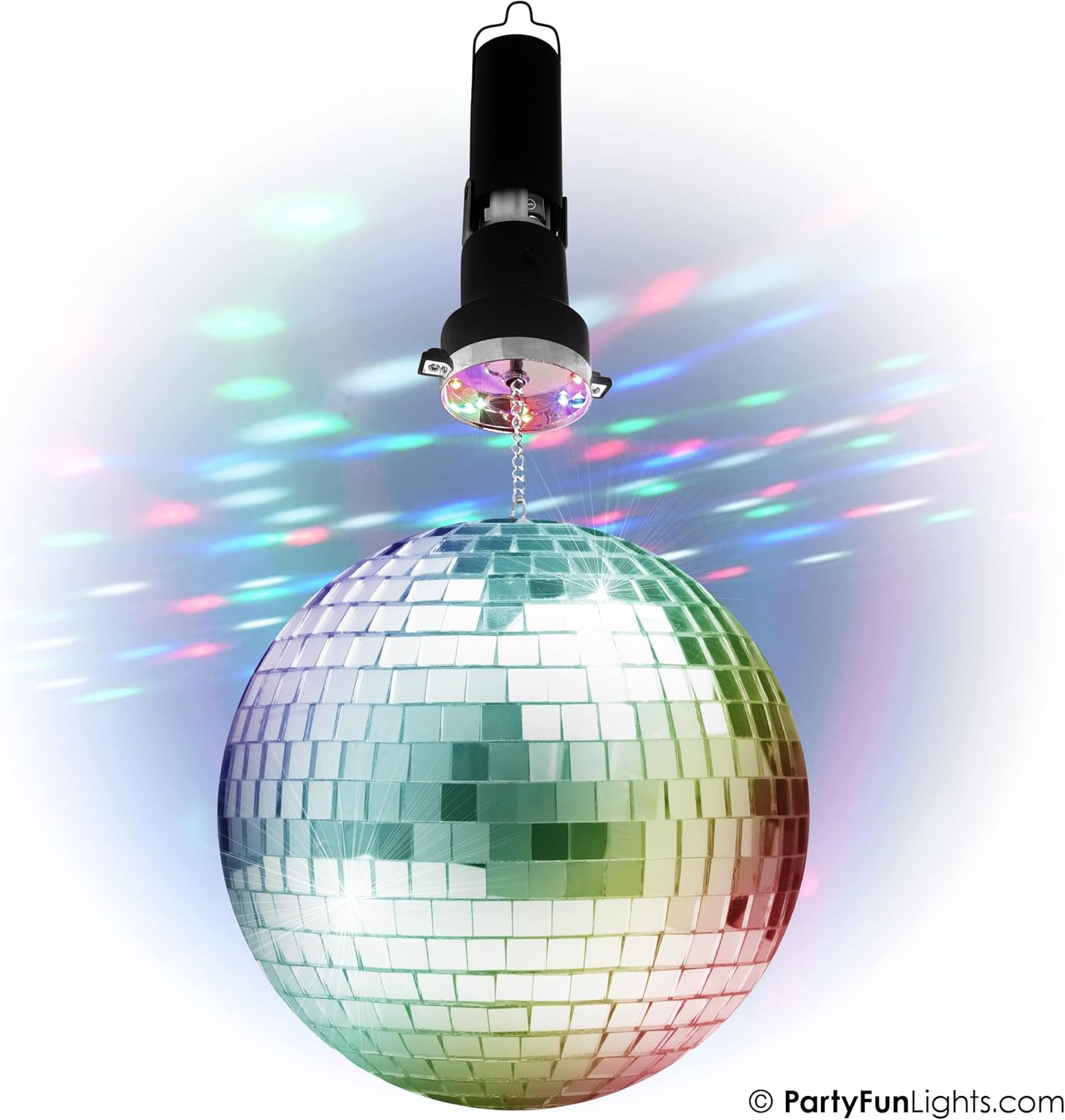 Party Fun Lights - Rotating Mirror Ball With Led And Motor (605209)