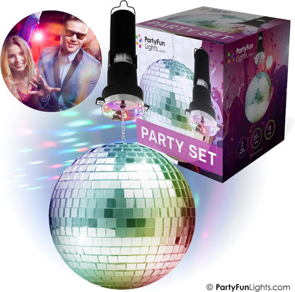 Party Fun Lights - Rotating Mirror Ball With Led And Motor (605209)