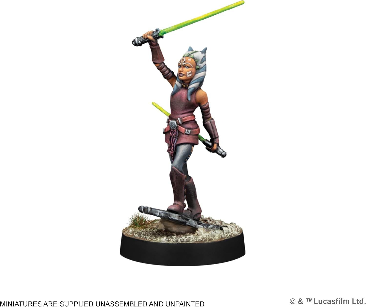 Asmodee Star Wars Legión: Commander & Padawan Ahsoka Tano, Expansión de Miniaturas, A Partir de 14 Años, para 2 Jugadores, 1-2 Horas por Partida, Multilenguaje (Incluye Español