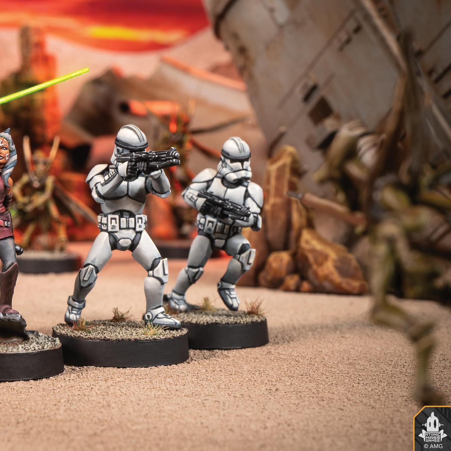 Asmodee Star Wars Legión: Commander & Padawan Ahsoka Tano, Expansión de Miniaturas, A Partir de 14 Años, para 2 Jugadores, 1-2 Horas por Partida, Multilenguaje (Incluye Español
