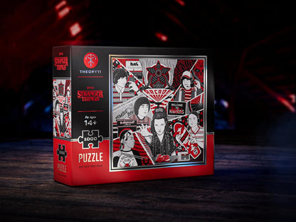 theory11 Stranger Things Puzzle – 1.000 Teile Puzzle – Offiziell lizenzierte Stranger Things Merchandise & Sammlerstücke – präzise Passform und Premium-Qualität – Zwischenpuzzle
