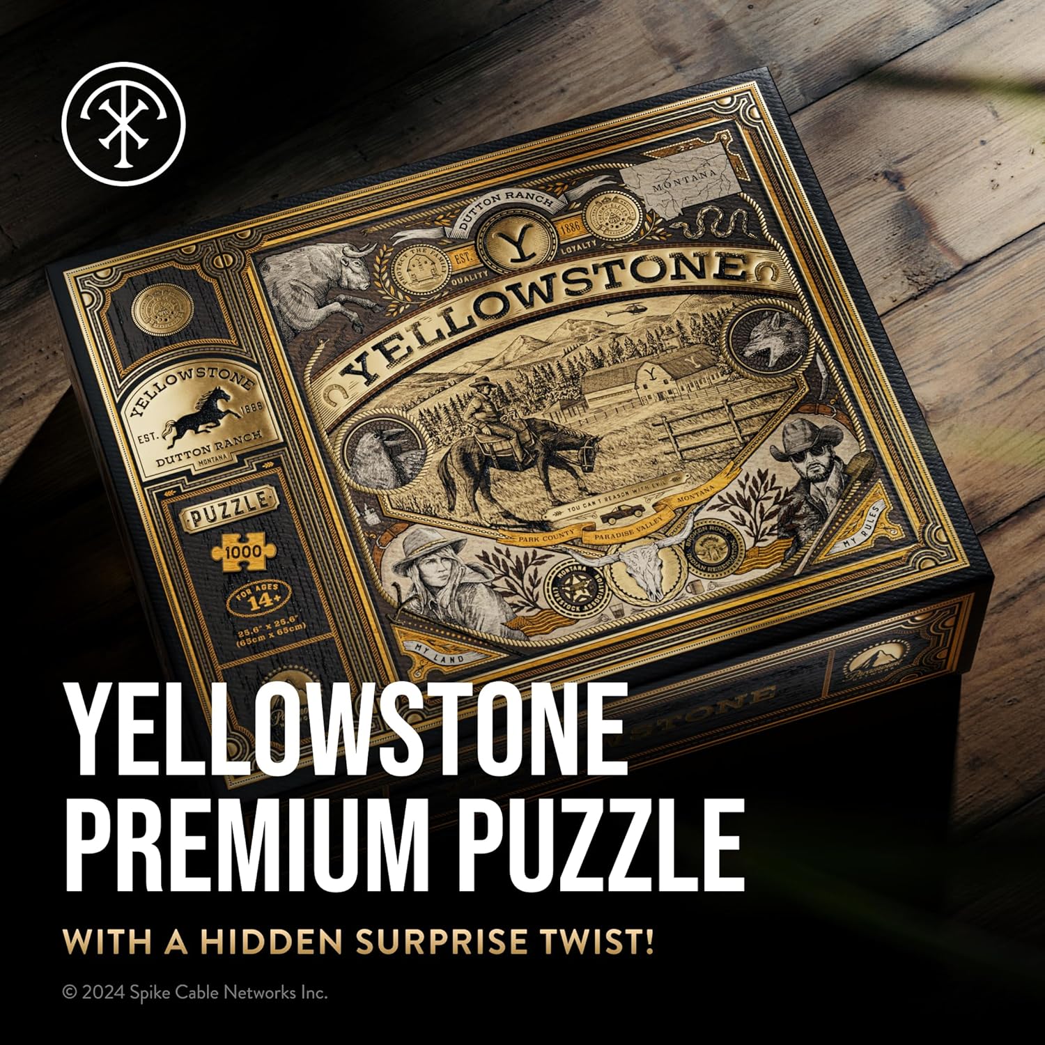 theory11 Yellowstone Puzzle – 1.000 Teile Puzzle – Offiziell lizenzierte Yellowstone Merchandise & Sammlerstücke – präzise Passform und Premium-Qualität – Zwischenpuzzle