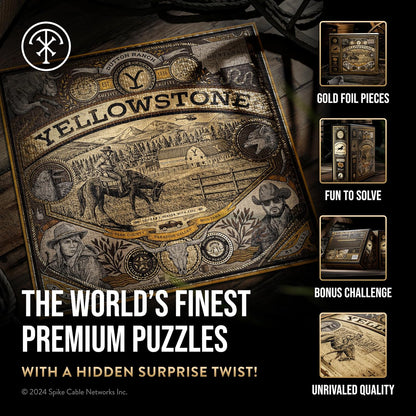 theory11 Yellowstone Puzzle – 1.000 Teile Puzzle – Offiziell lizenzierte Yellowstone Merchandise & Sammlerstücke – präzise Passform und Premium-Qualität – Zwischenpuzzle