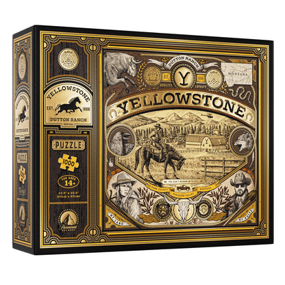 theory11 Yellowstone Puzzle – 1.000 Teile Puzzle – Offiziell lizenzierte Yellowstone Merchandise & Sammlerstücke – präzise Passform und Premium-Qualität – Zwischenpuzzle