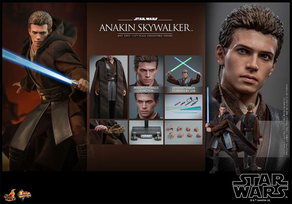 HOT TOYS Star Wars Attack of the Clones - Anakin Skywalker 1:6 Action Figure