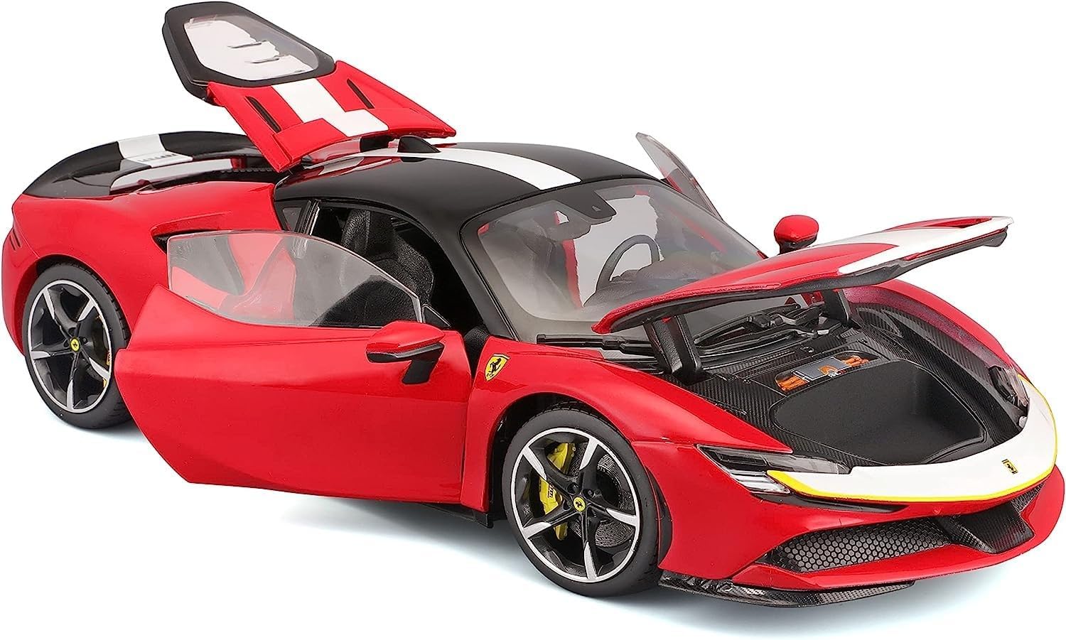 Bburago Ferrari Signature SF90 STRADALE Super Car - 1:18 Scale - Incredibly Detailed Die-Cast Replica Collectible Model