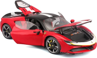 Bburago Ferrari Signature SF90 STRADALE Super Car - 1:18 Scale - Incredibly Detailed Die-Cast Replica Collectible Model