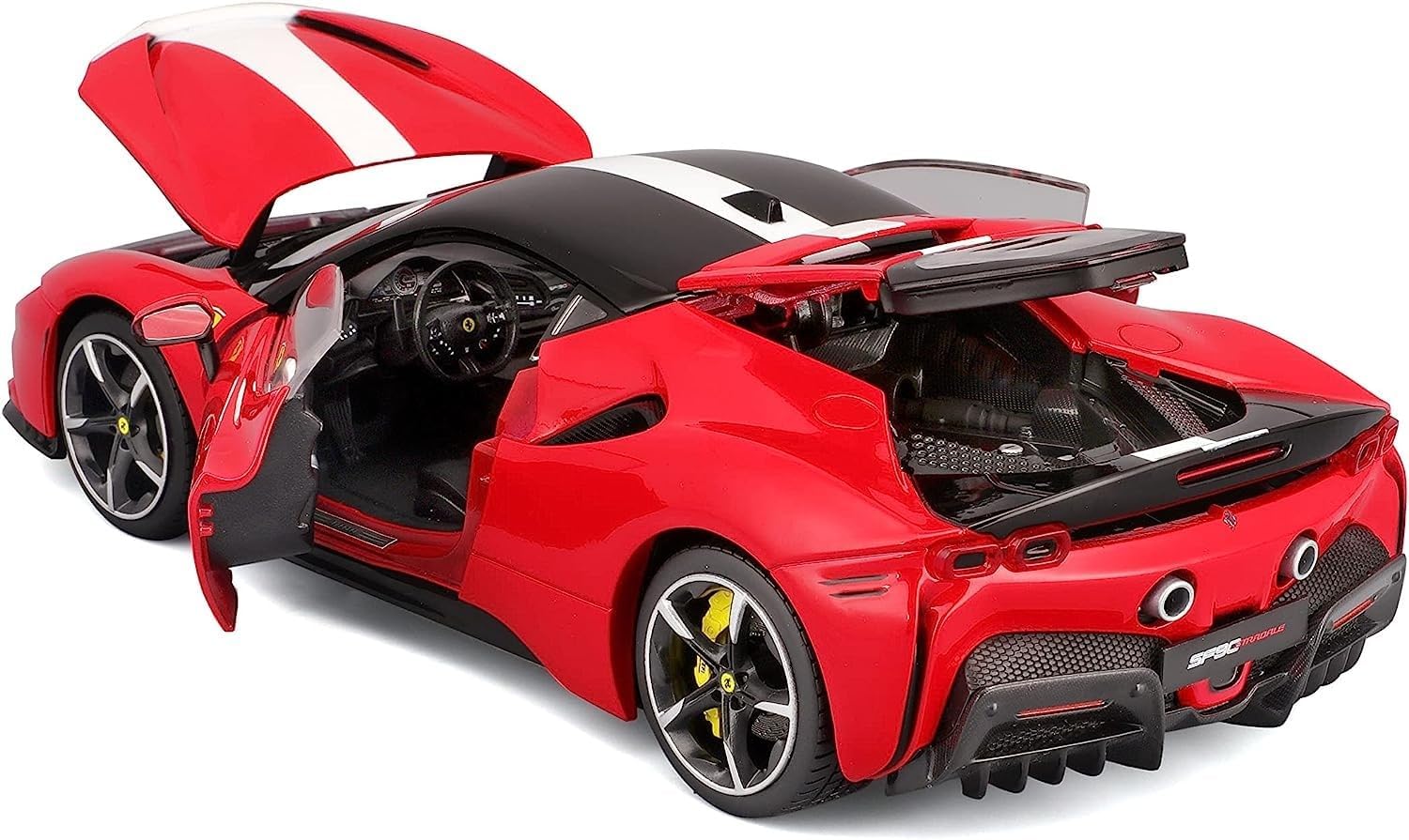 Bburago Ferrari Signature SF90 STRADALE Super Car - 1:18 Scale - Incredibly Detailed Die-Cast Replica Collectible Model