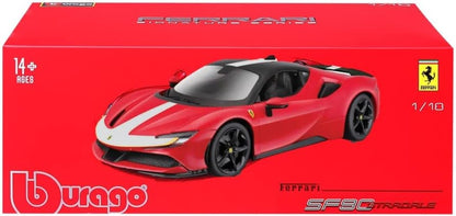 Bburago Ferrari Signature SF90 STRADALE Super Car - 1:18 Scale - Incredibly Detailed Die-Cast Replica Collectible Model