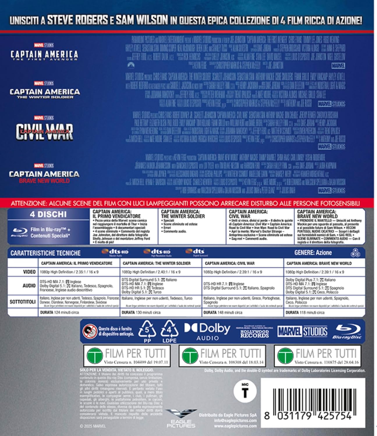 Captain America - 4 Film Collection - (4 Bd