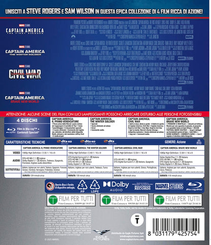 Captain America - 4 Film Collection - (4 Bd