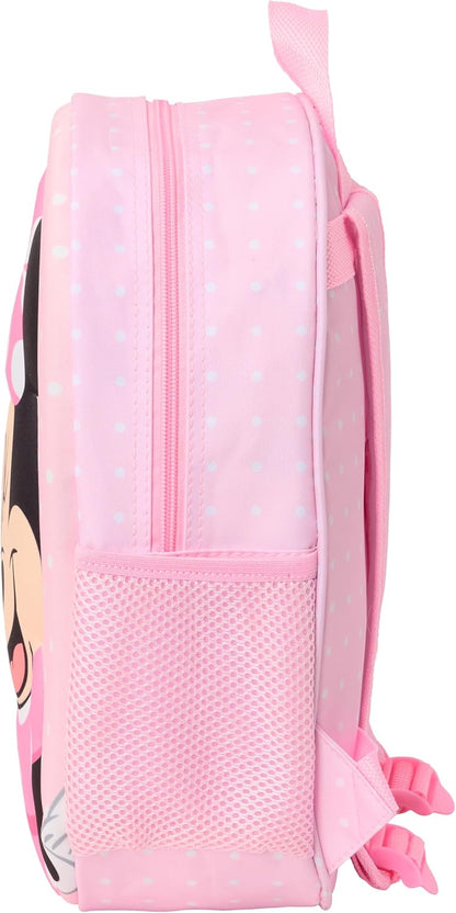 Safta MINNIE MOUSE 3D School Backpack, with 3D Design, Adaptable to Cart, Ideal for Children of Different Ages, Comfortable and Versatile, Quality and Resistance, 27 x 10 x 33 cm, pink, M, Casual