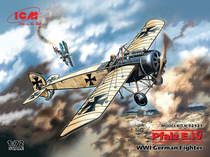 ICM- 1:72-Pfalz E.IV, WWI German Fighter Kit de Modelo, Standart (ICM72121