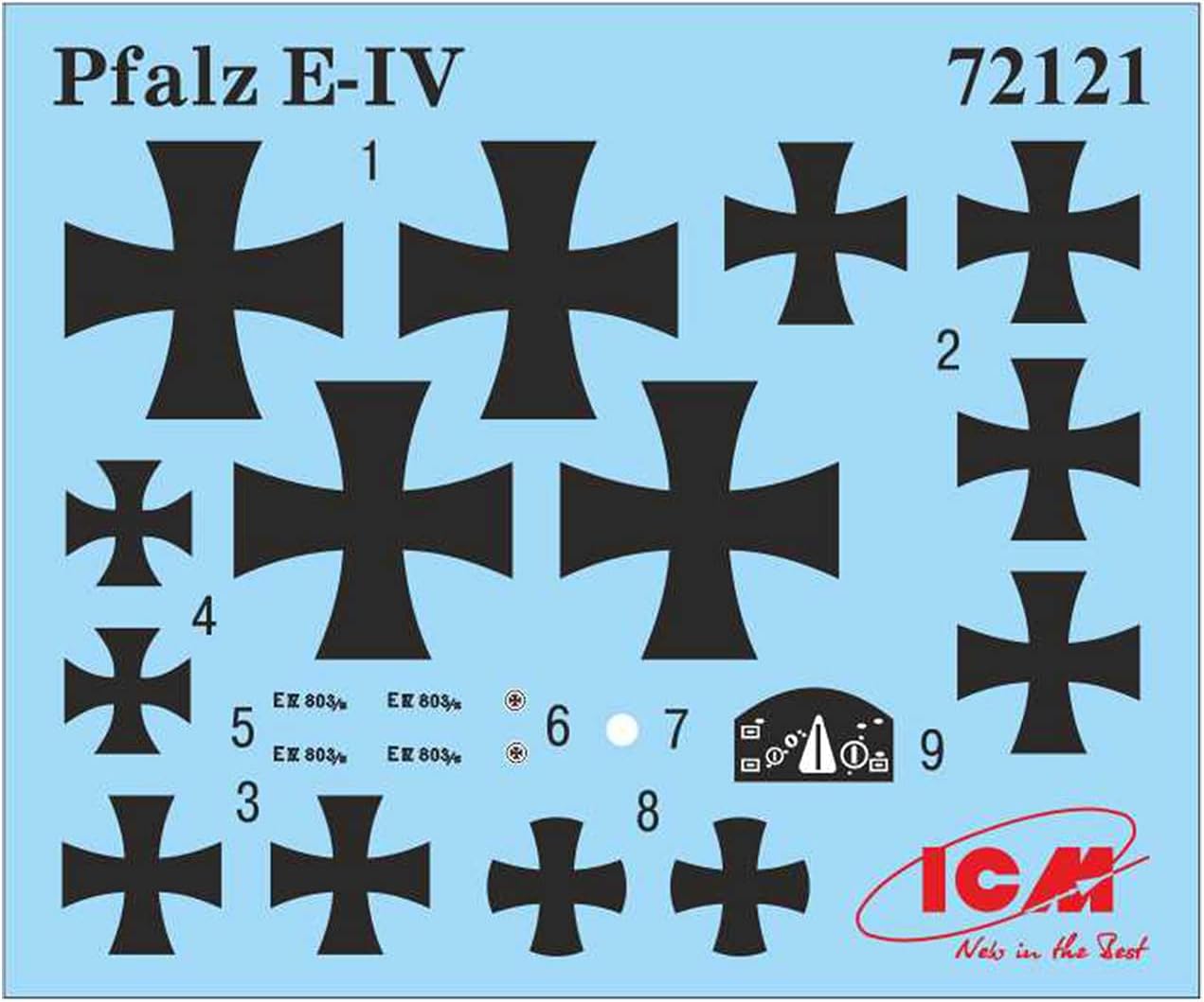 ICM- 1:72-Pfalz E.IV, WWI German Fighter Kit de Modelo, Standart (ICM72121