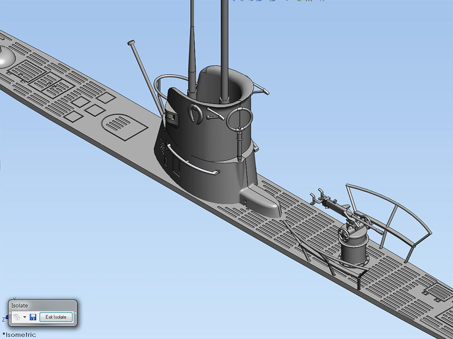 ICM S.009 U-Boat Type IIB, 1939 U-Barco 1:144-U-Boat Tipo, Submarino alemán, Color Negro (ICMS009