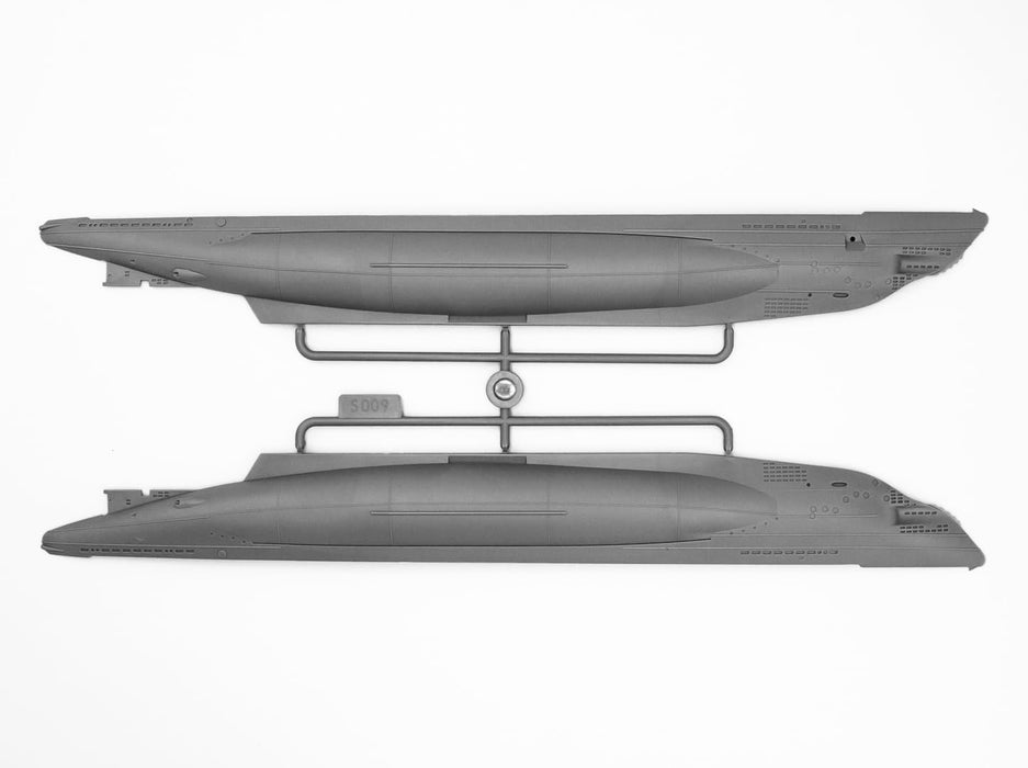 ICM S.009 U-Boat Type IIB, 1939 U-Barco 1:144-U-Boat Tipo, Submarino alemán, Color Negro (ICMS009