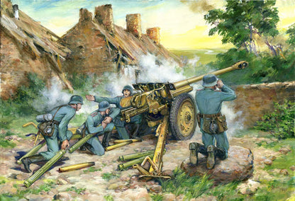 ICM 1:35-7,62 cm Pak 36(r) with German Crew (4 figures