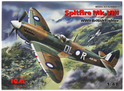ICM ICM48067 1:48-Spitfire Mk.VIII, WWII British Fighter, 19.1 x 23.4 x 6.4 centimetres
