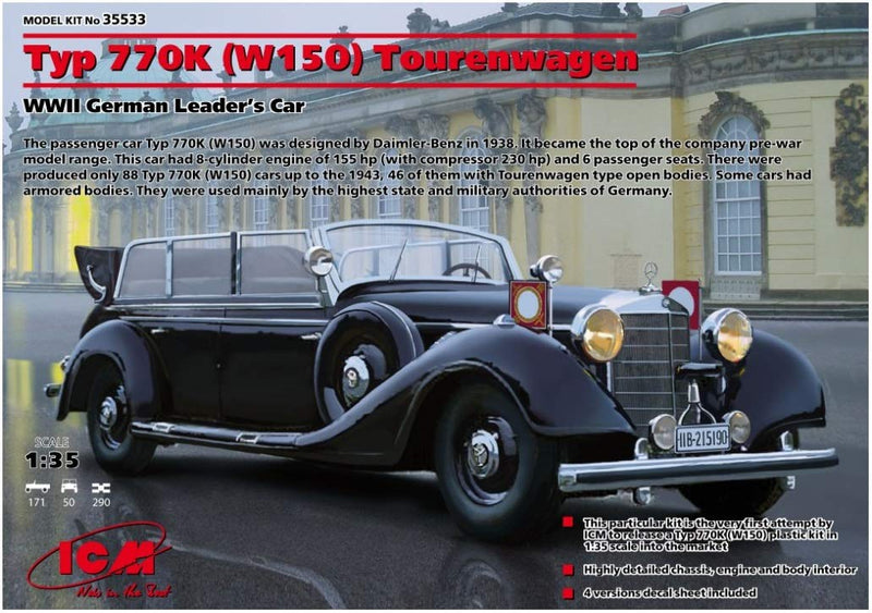 ICM ICM35533 Other License 1:35-Typ 770K (W150) Tourenwagen, DE Leader s Car